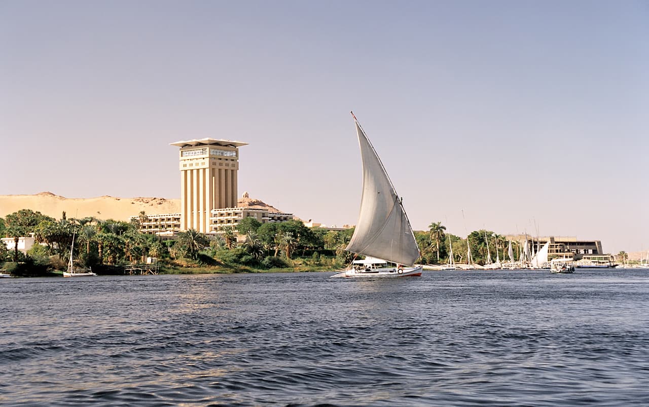Feluccas on the Nile at Aswan
